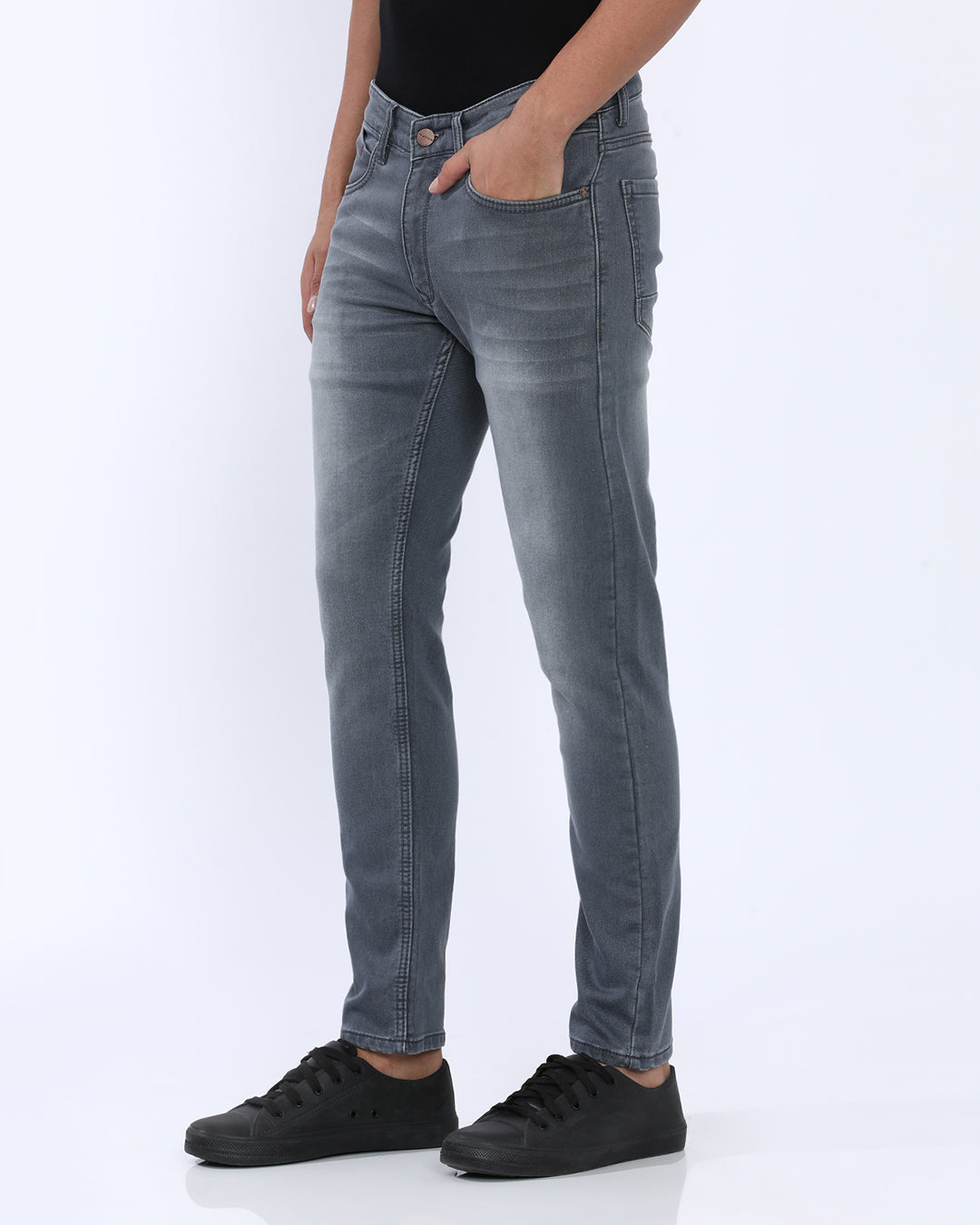 Mid Grey Wash Slim Fit Jeans