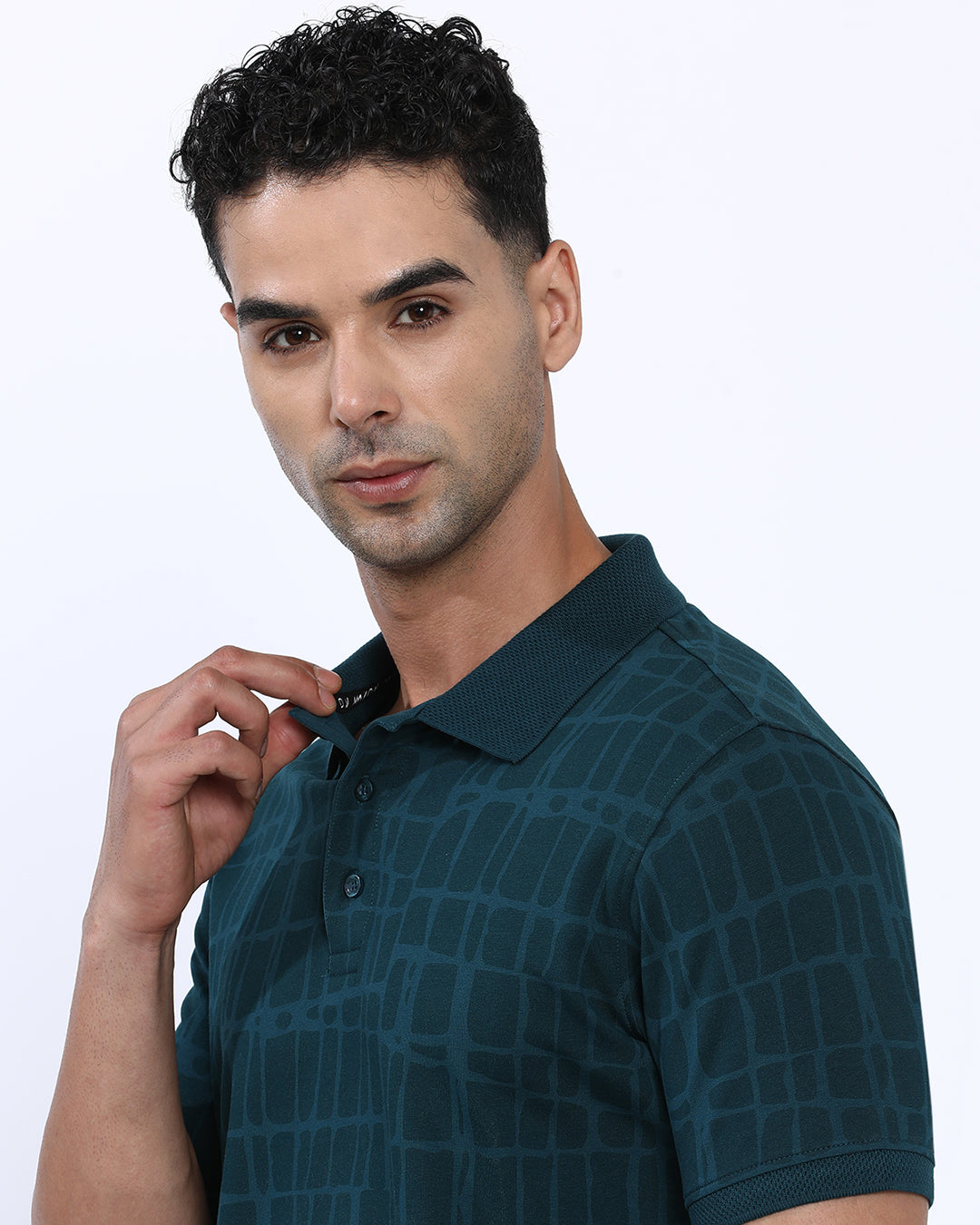 Geometric Printed Polo