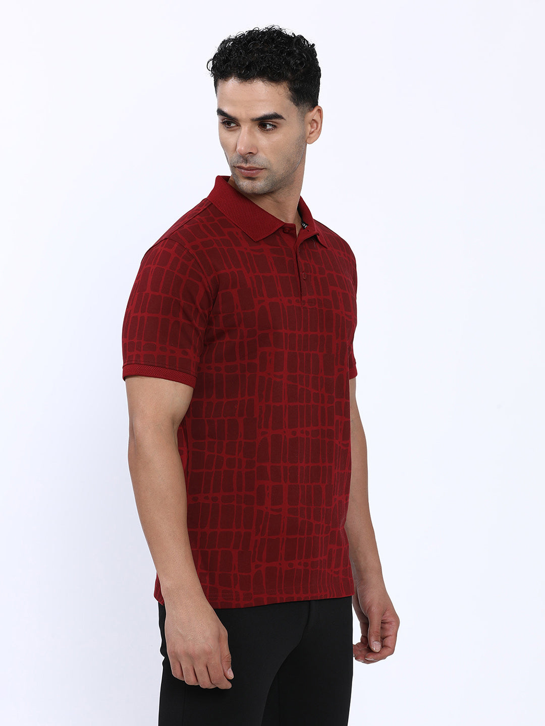 Geometric Printed Polo