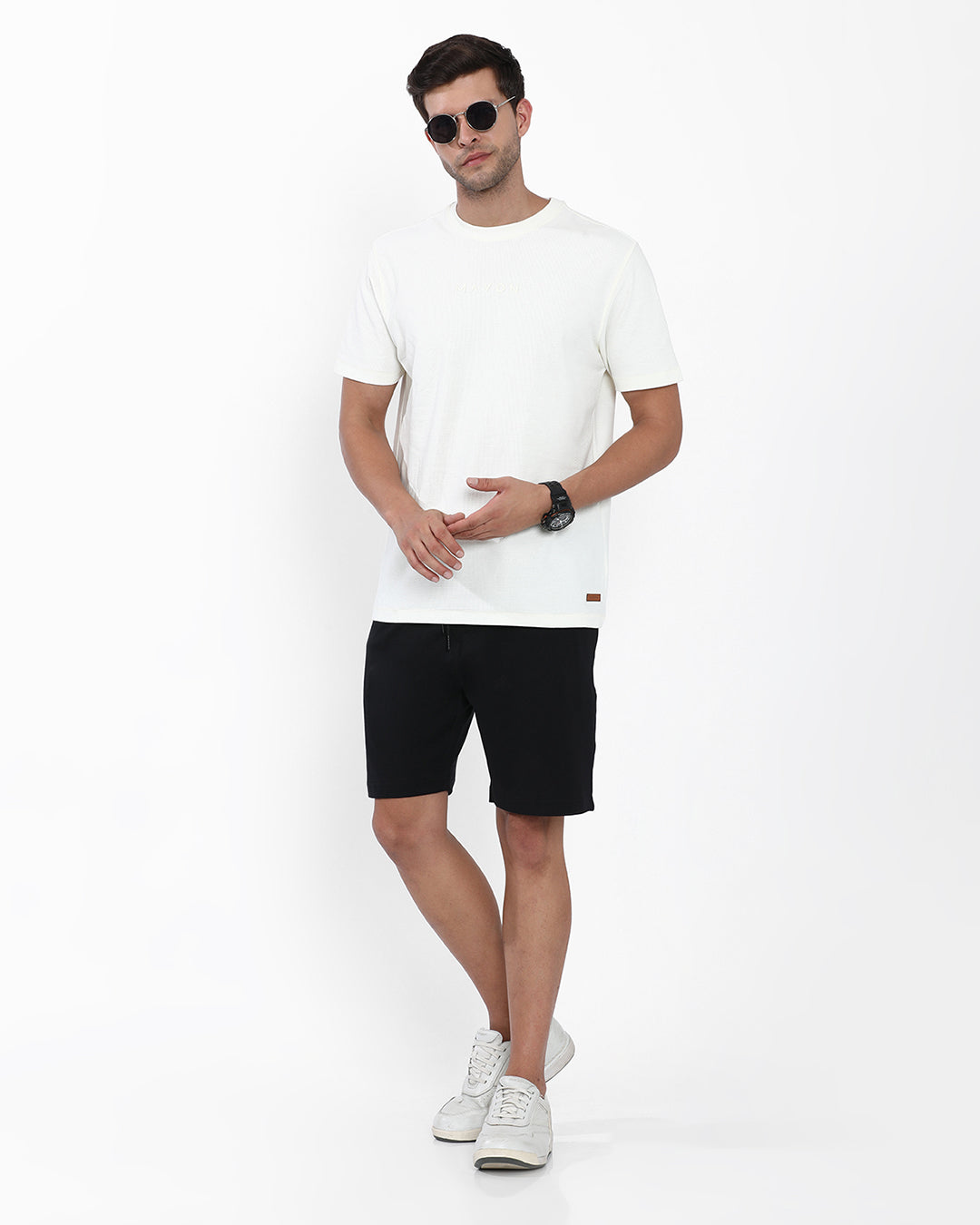 Black Solid Shorts