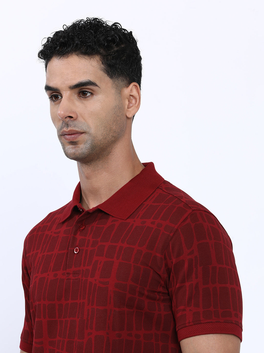 Geometric Printed Polo