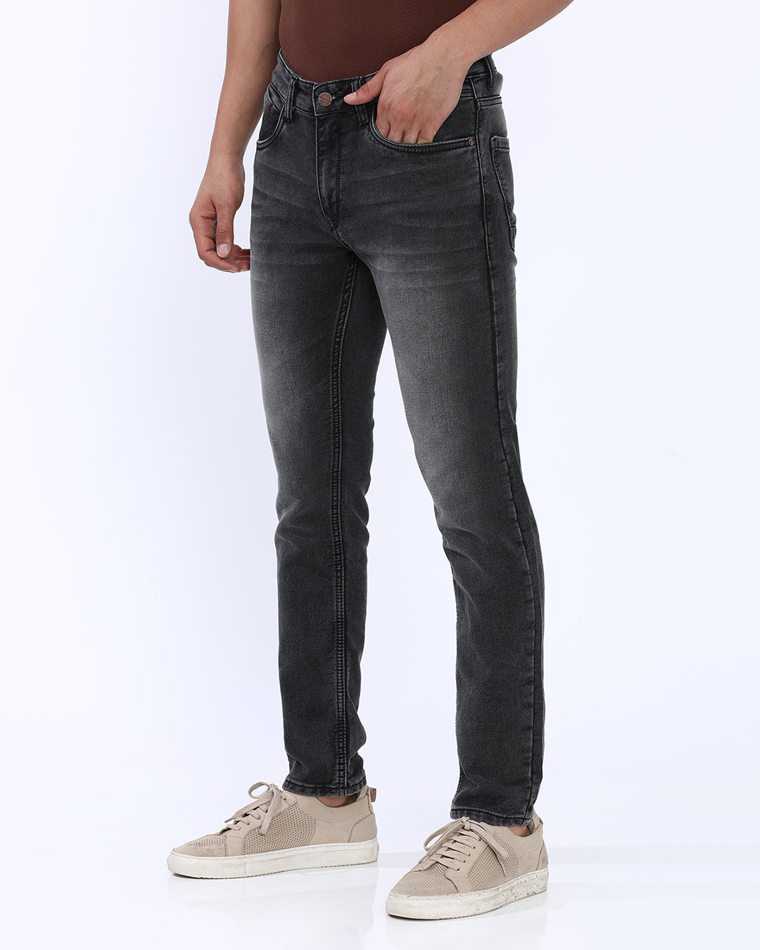 Mid Wash Slim Fit Jeans