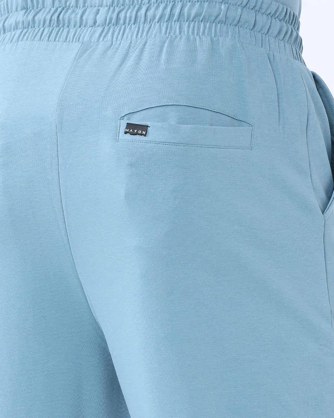 Stone Blue Solid Track Pant