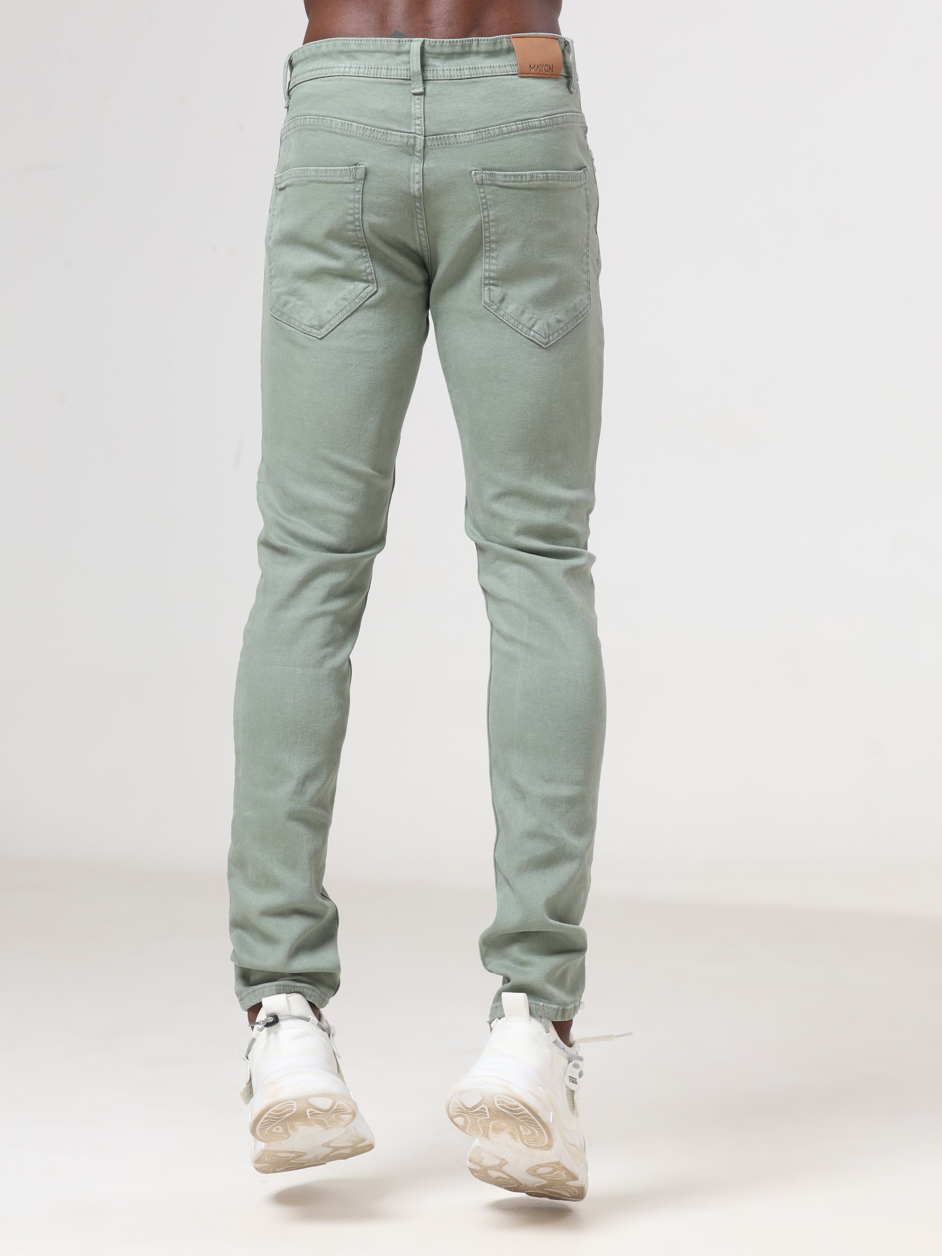 Light Green Coloured Slim Fit Jeans