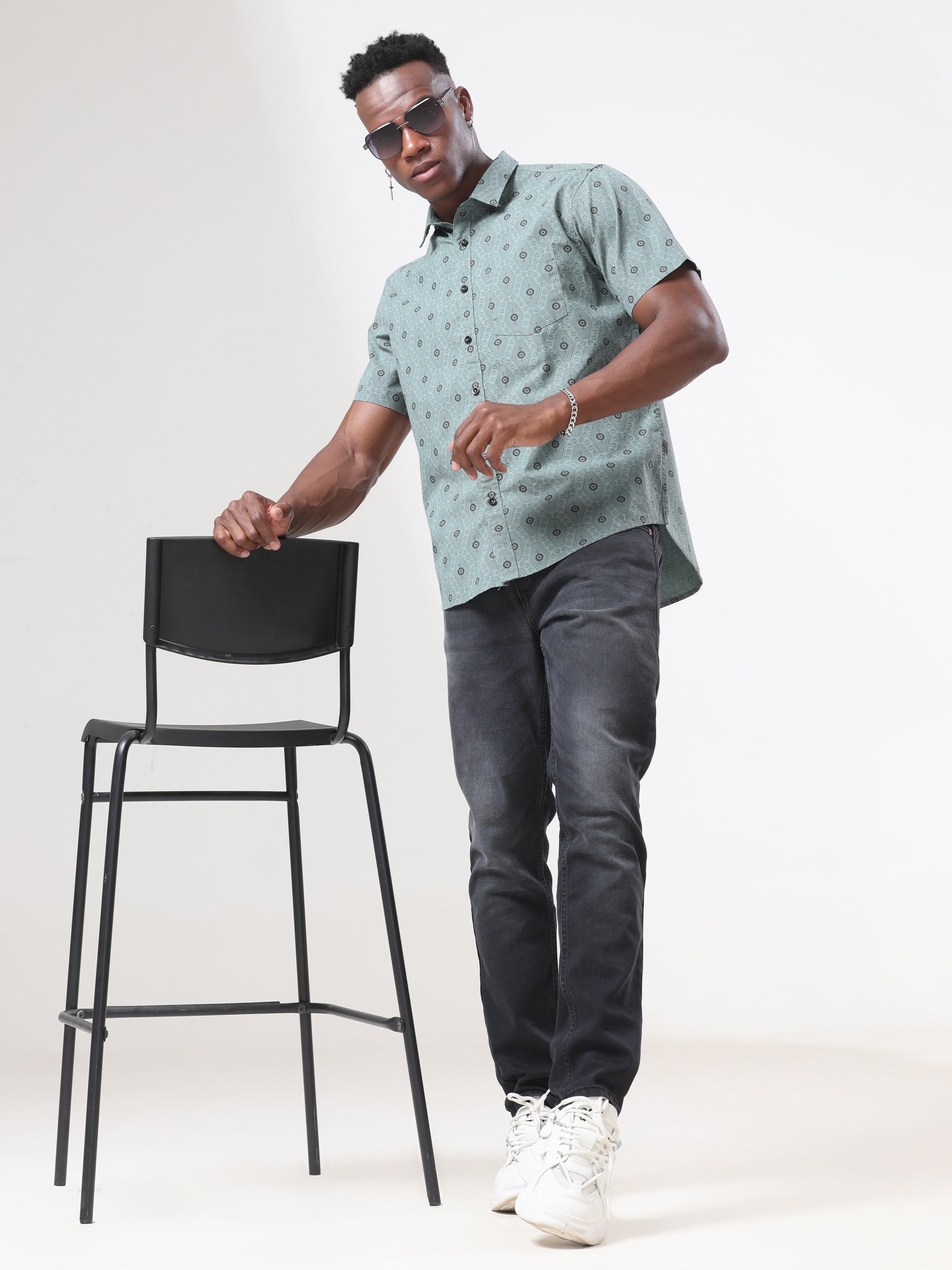 Mid Wash Slim Fit Jeans