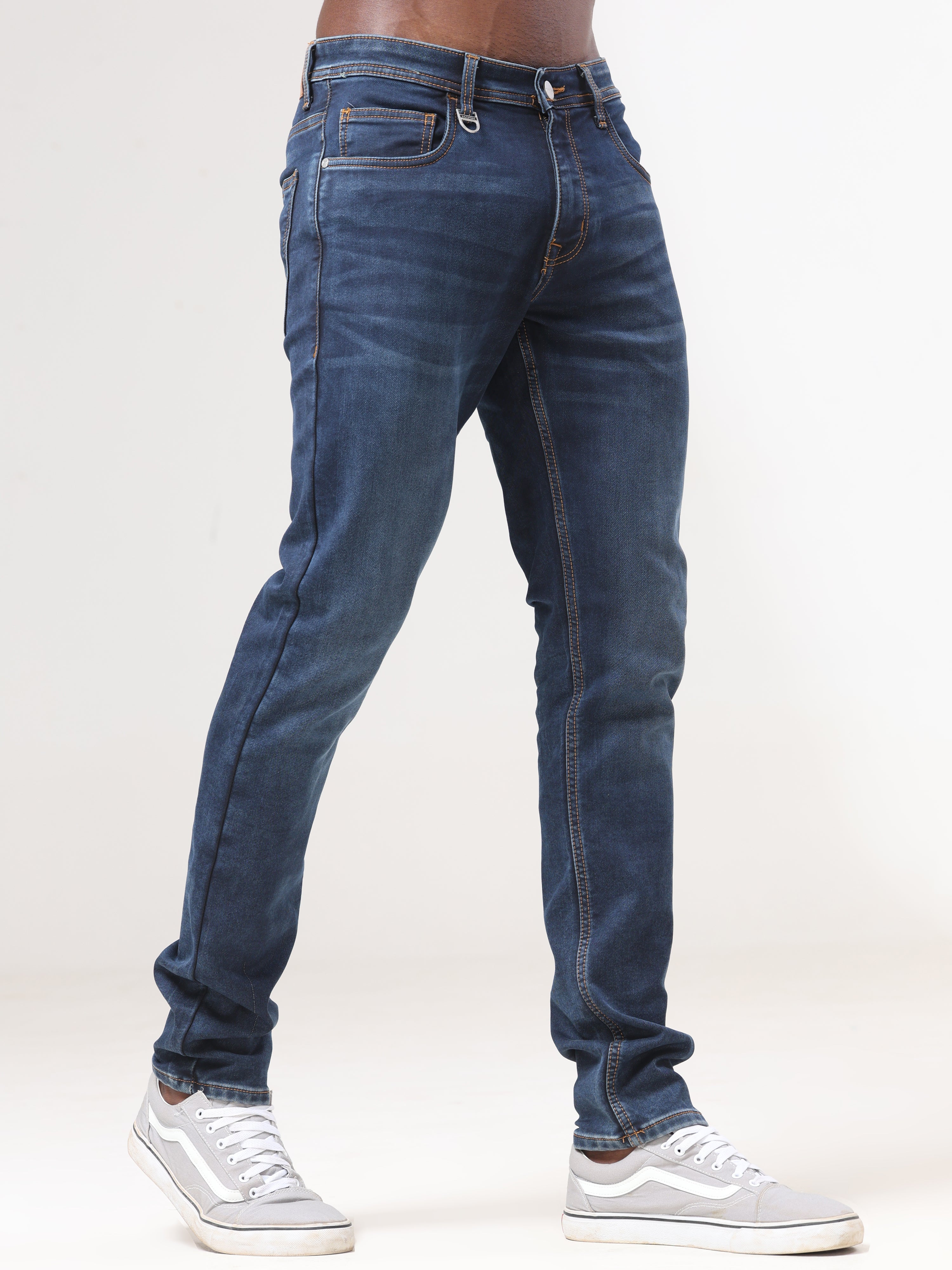 Mid Wash Slim Fit Jeans