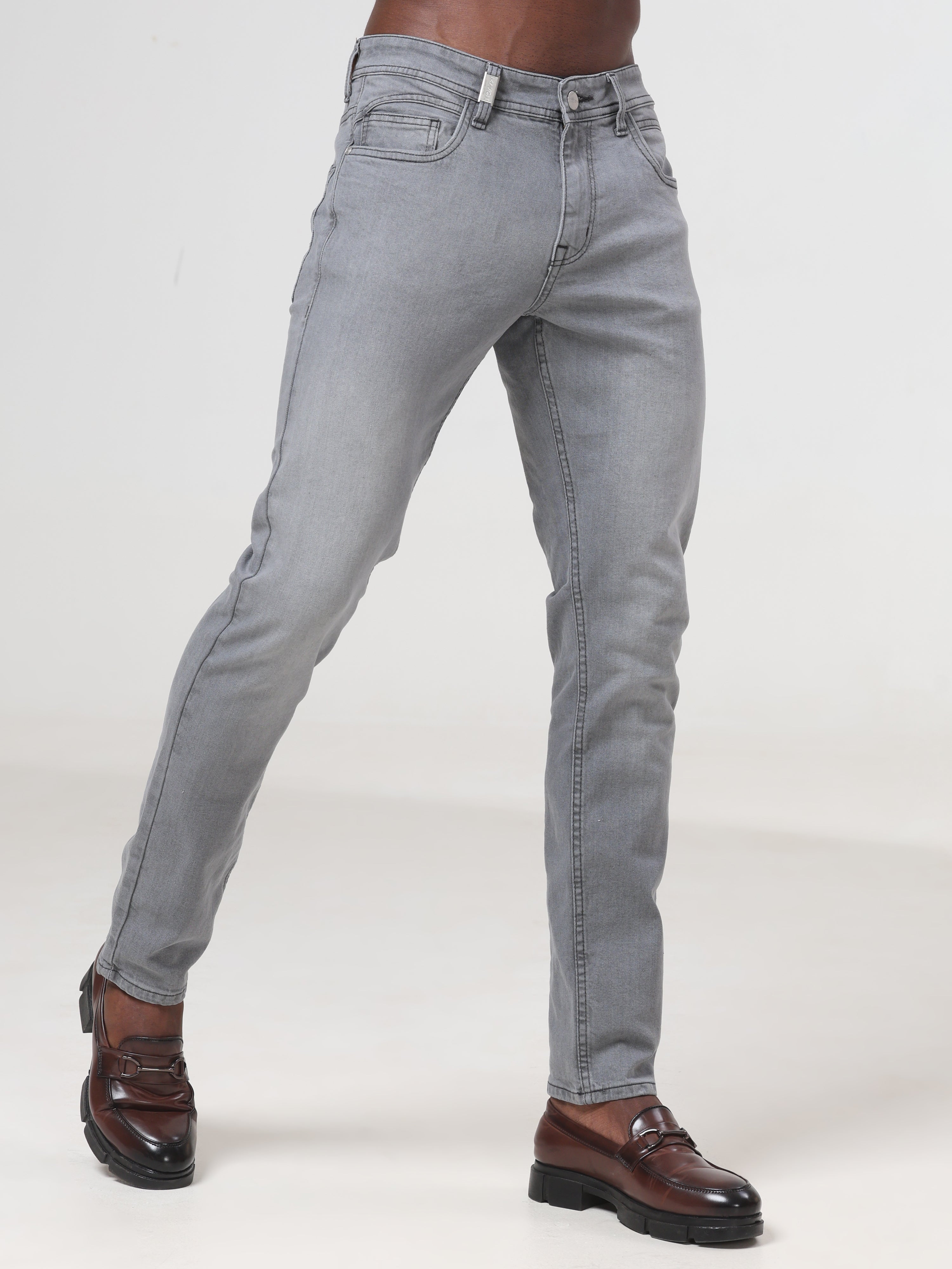 Mid Wash Slim Fit Jeans