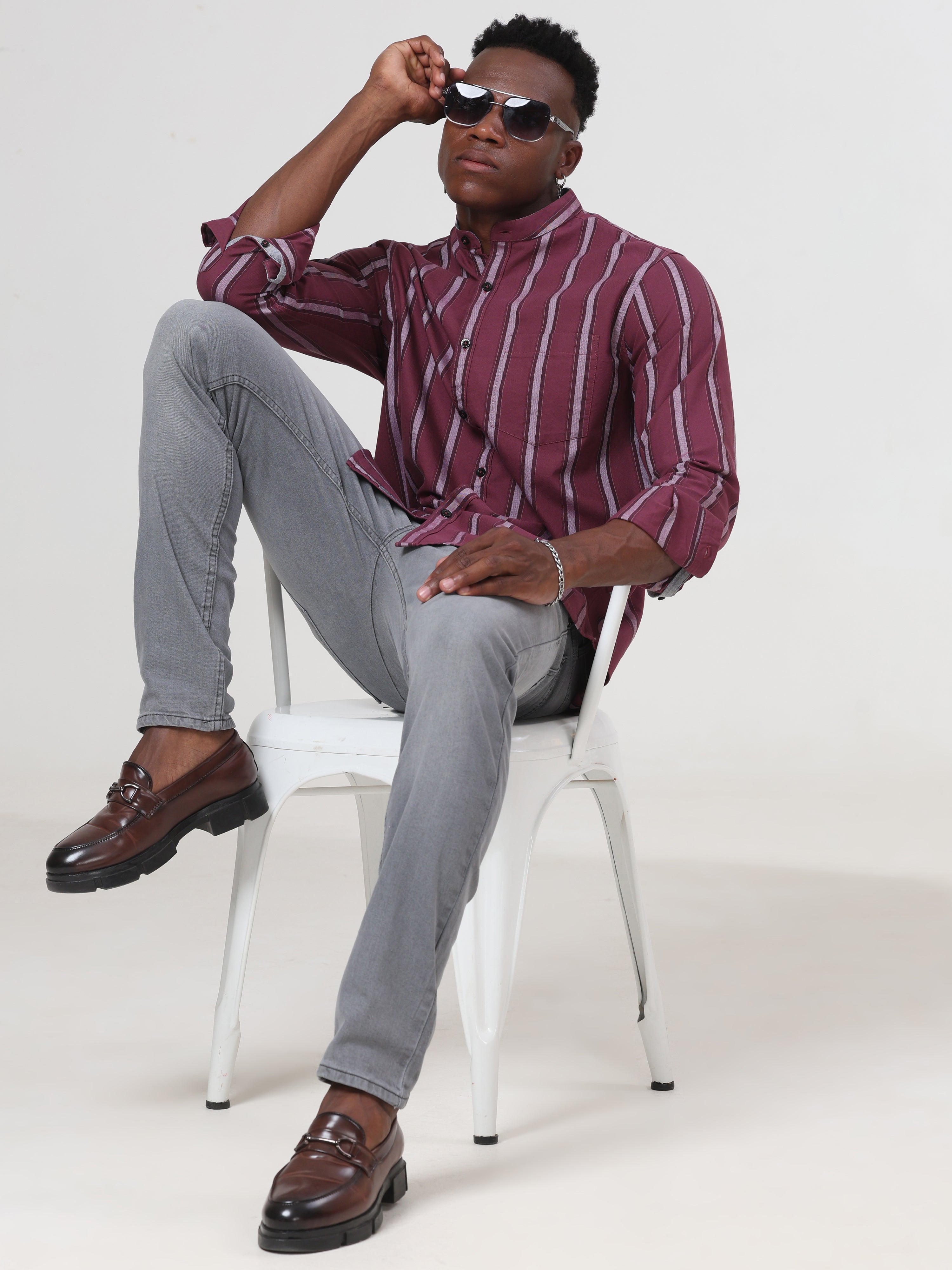 Mid Wash Slim Fit Jeans