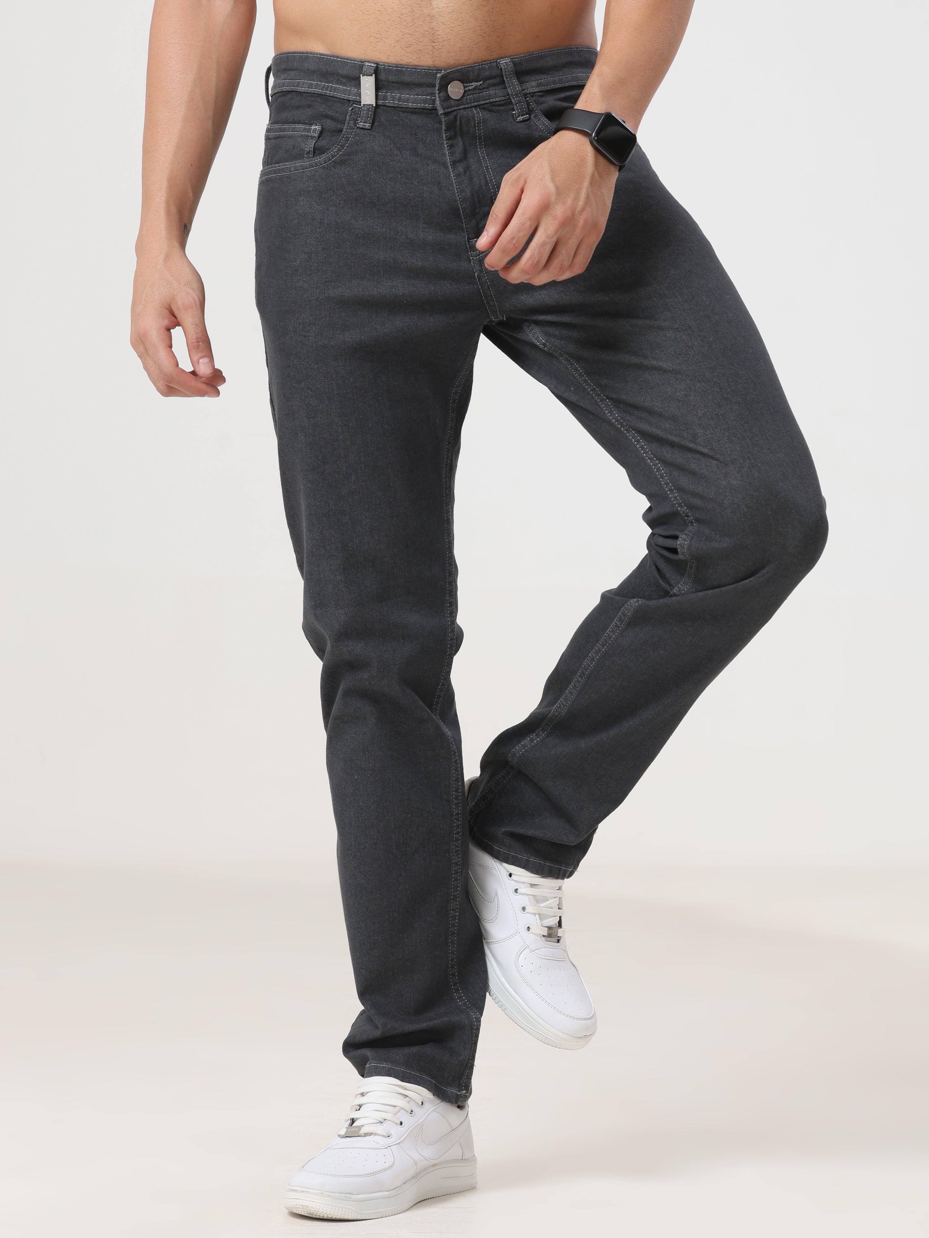 Mid Wash Slim Fit Jeans