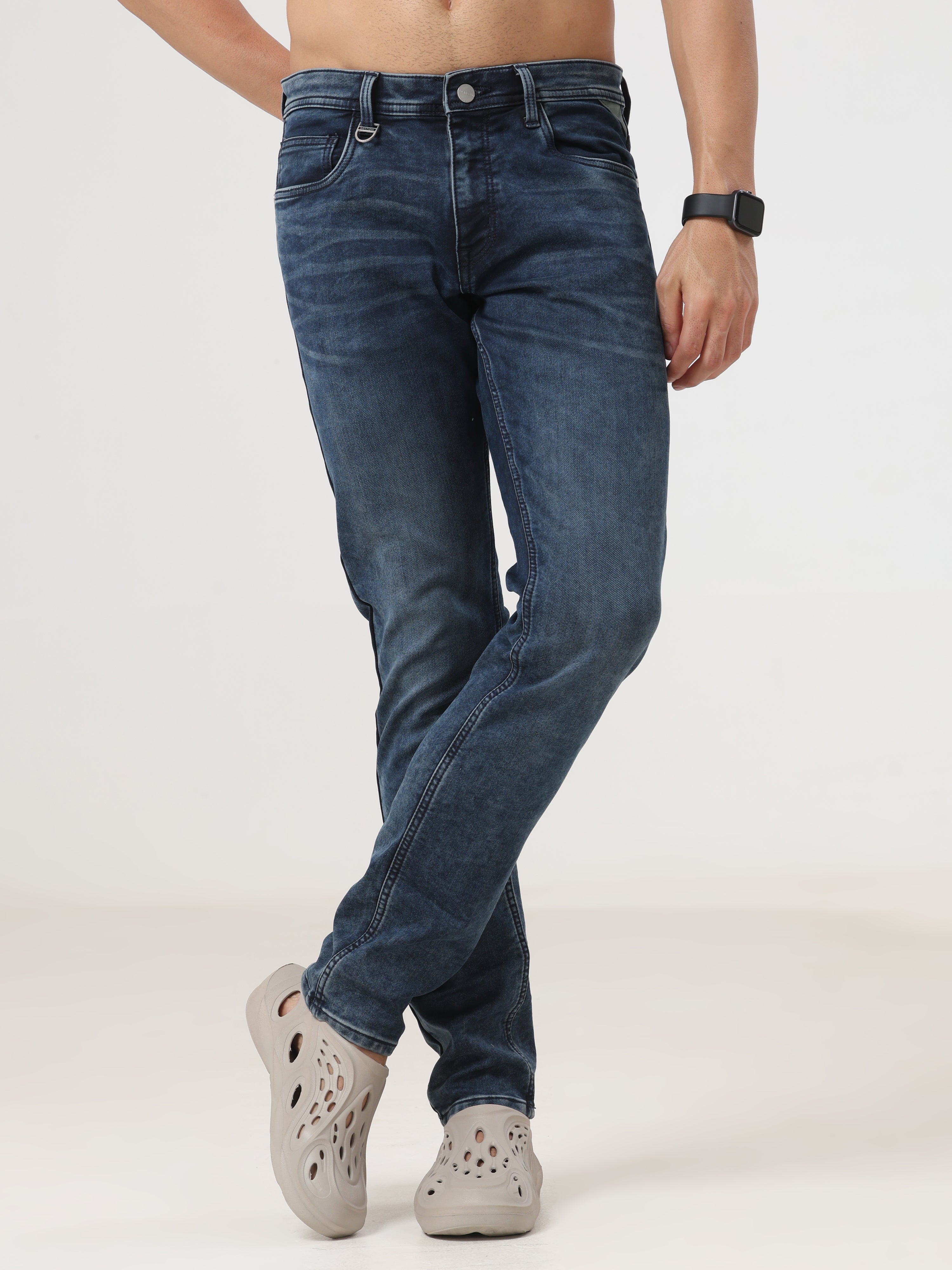 Mid Wash Slim Fit Jeans