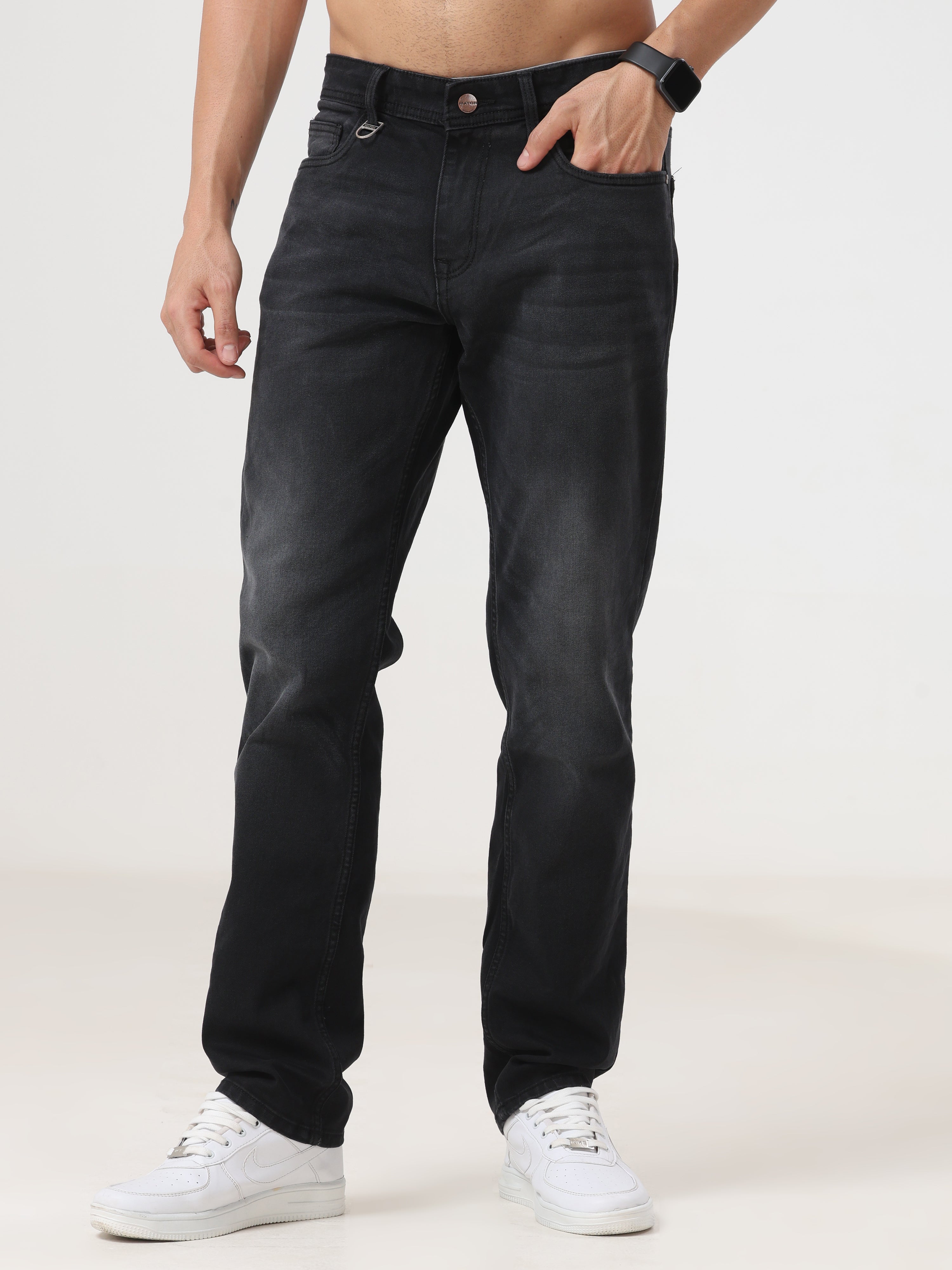 Mid Wash Regular Fit Jeans