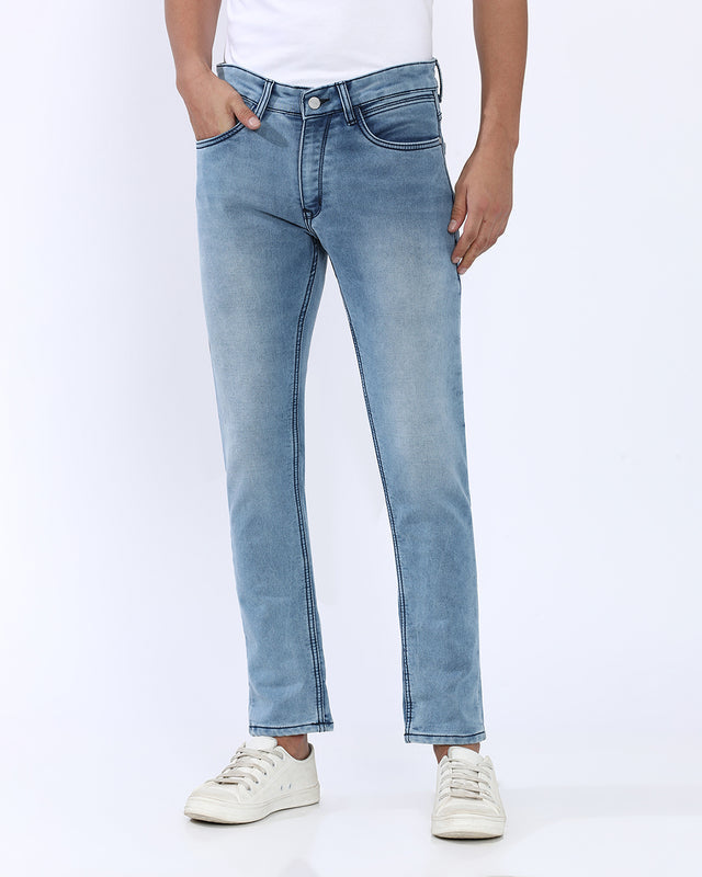 Mid Wash Slim Fit Jeans