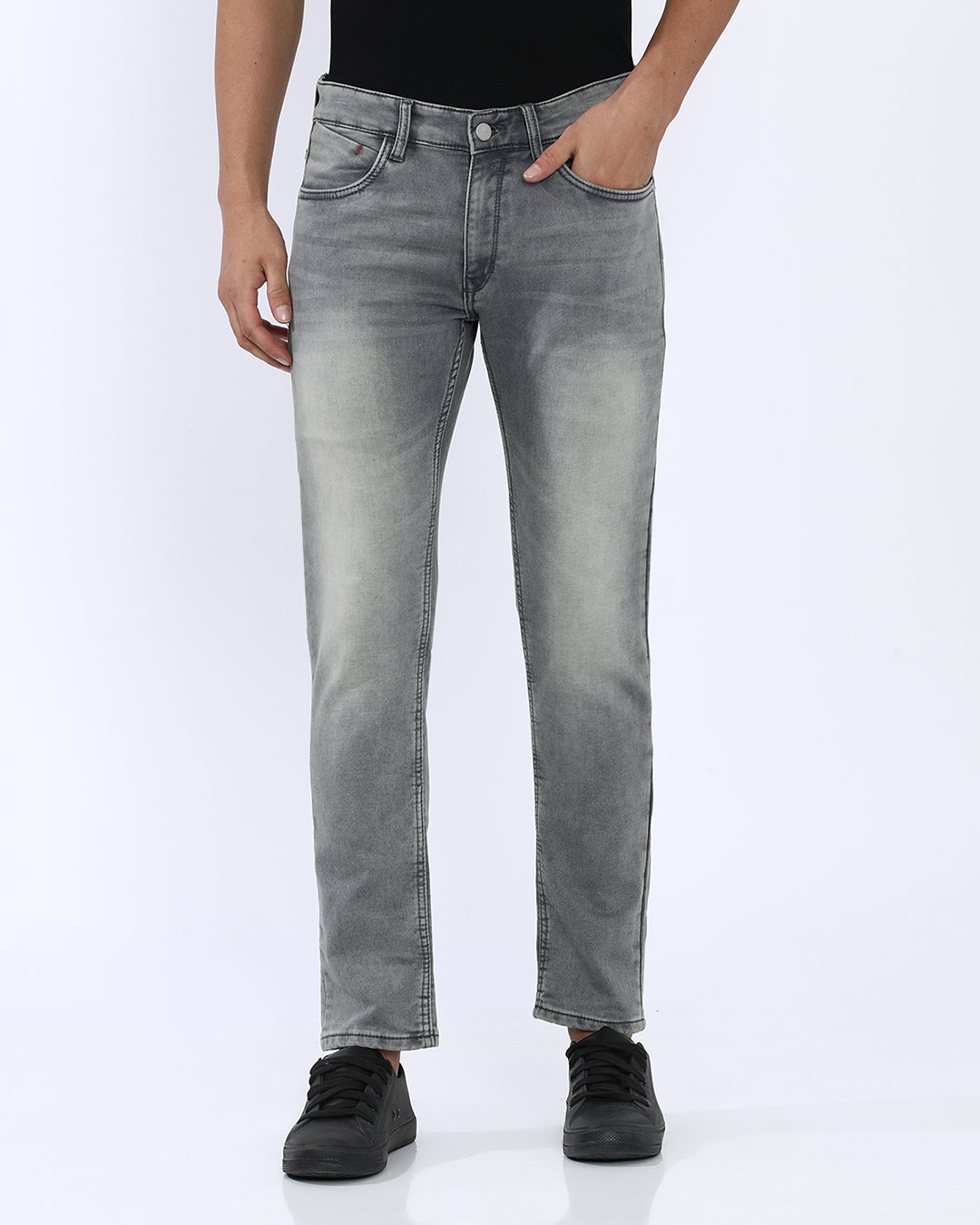 Mid Grey Wash Slim Fit Jeans