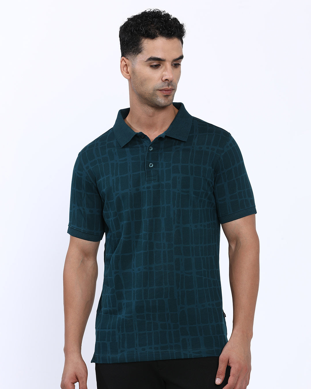 Geometric Printed Polo