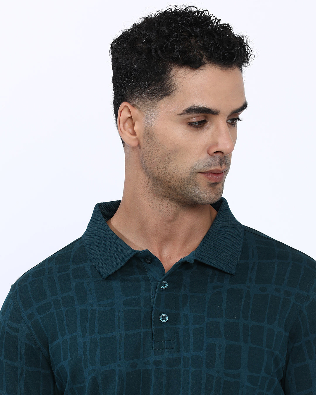 Geometric Printed Polo