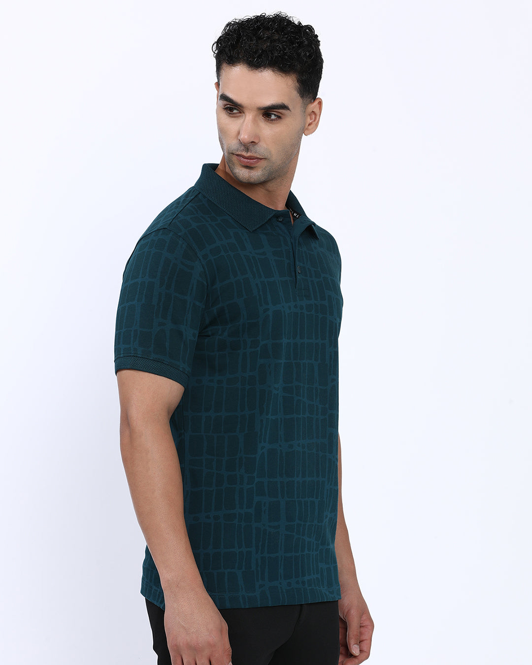 Geometric Printed Polo