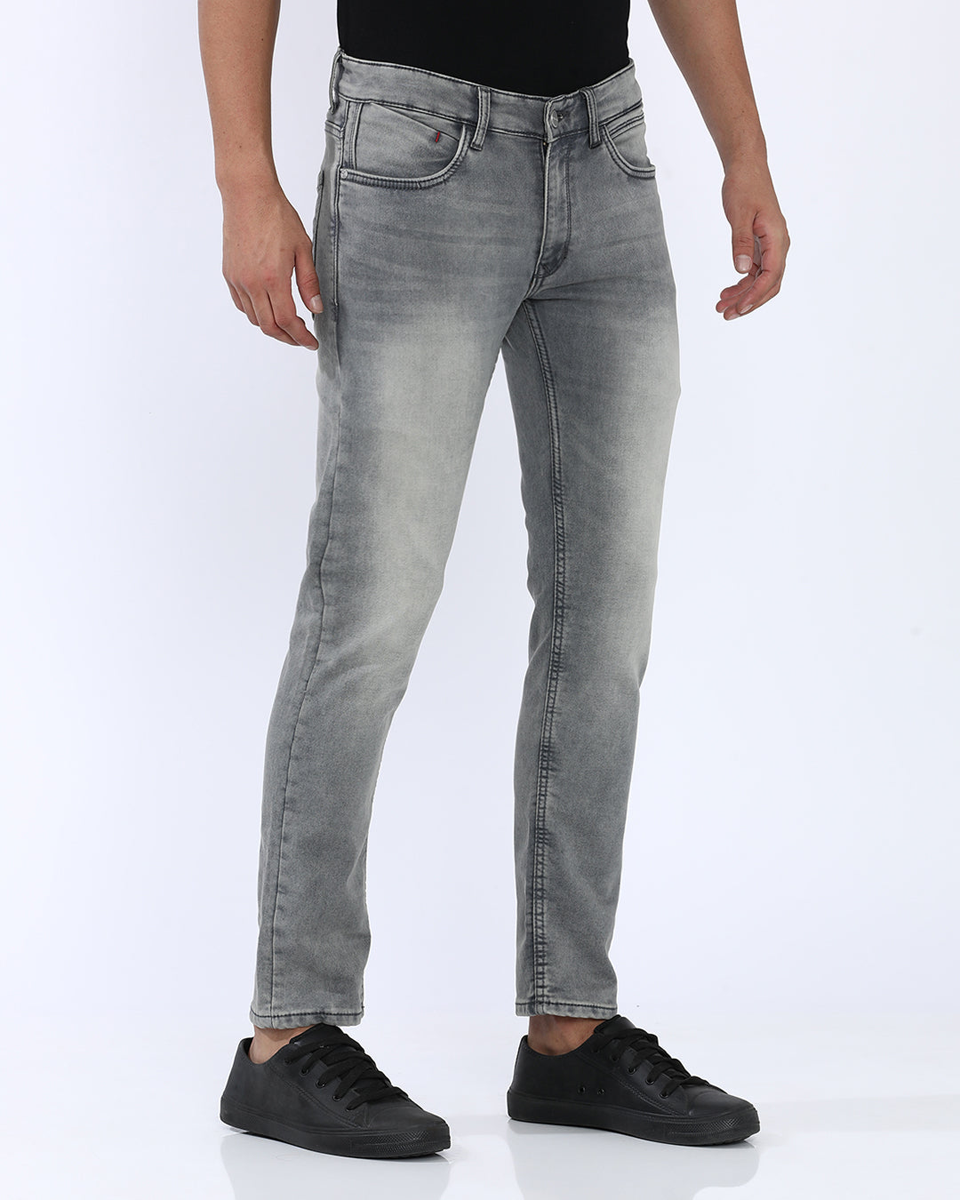 Mid Grey Wash Slim Fit Jeans