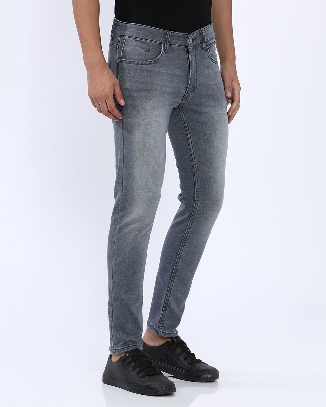 Mid Grey Wash Slim Fit Jeans
