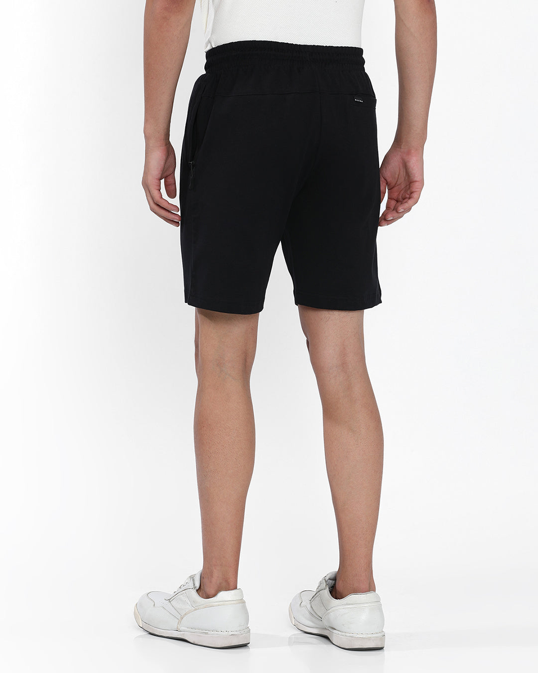 Black Solid Shorts