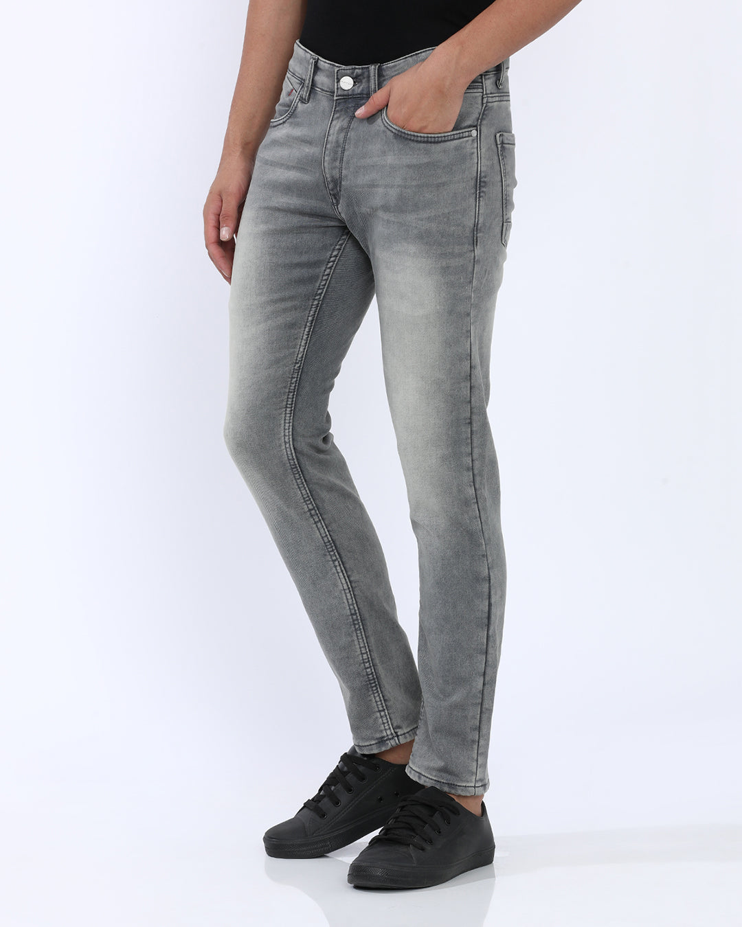 Mid Grey Wash Slim Fit Jeans