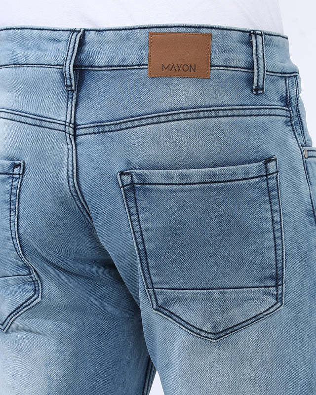 Mid Wash Slim Fit Jeans